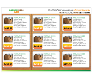 Brochure Design by Designer Destiny for Garden Sheds Ireland | Design: #6441060