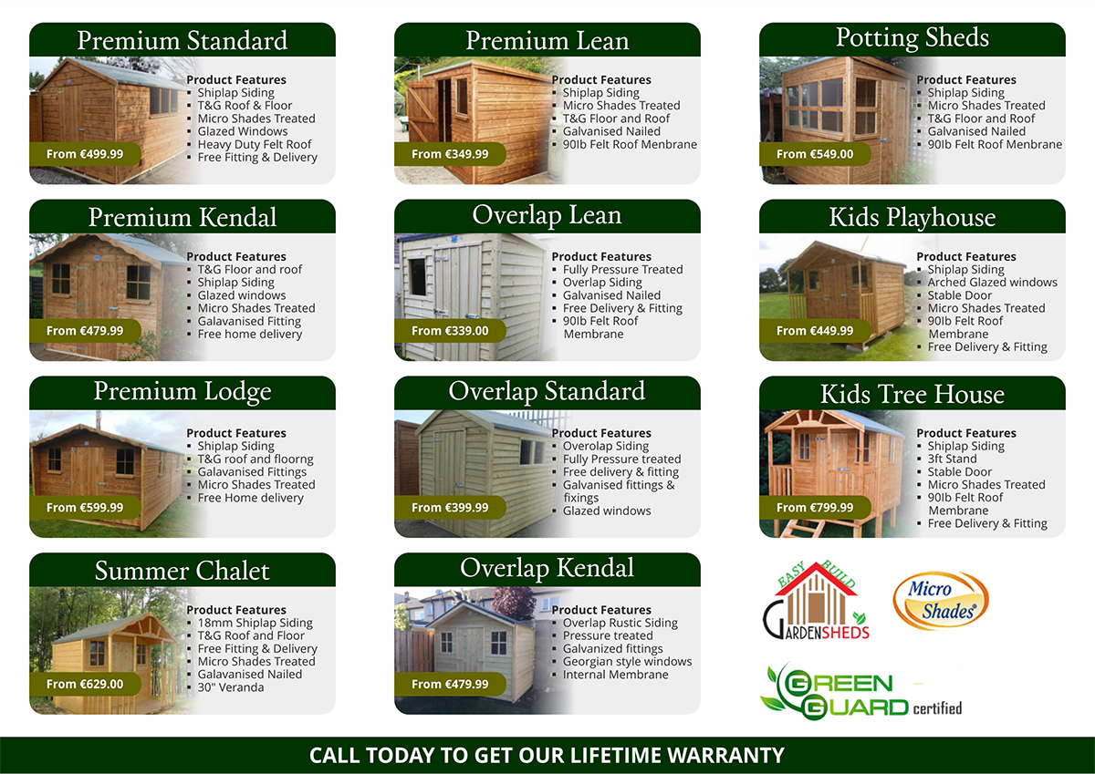 Brochure Design by barinix for Garden Sheds Ireland | Design #6452139