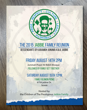 Design de Flyer par alex989 pour Jabbie Family | Design #6520970