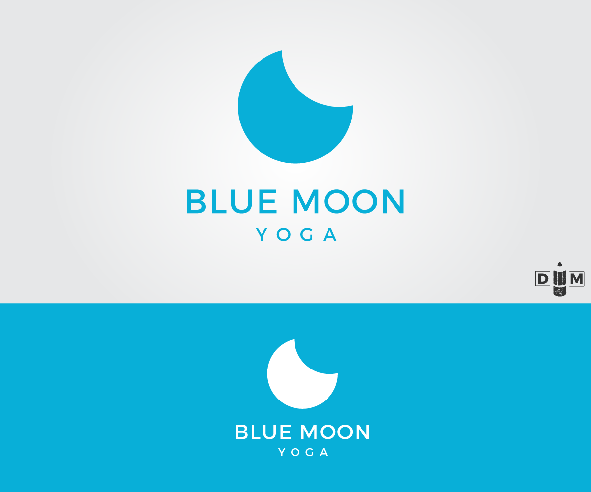 Logo Design by Dmat for Blue Moon Yoga | Design #6416859