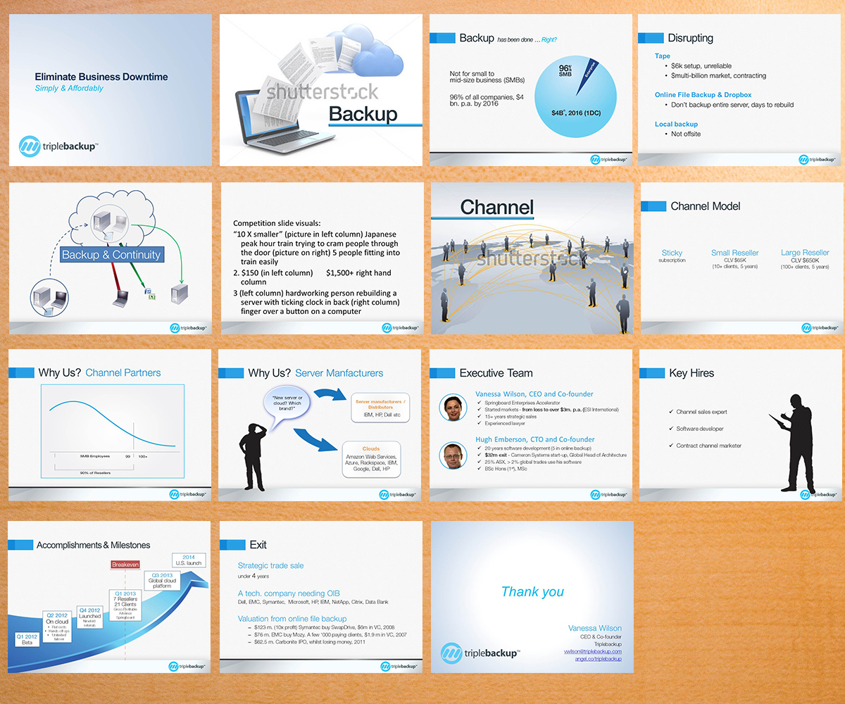 Design de PowerPoint par BeeforBeagle pour Triplebackup | Design #1692286