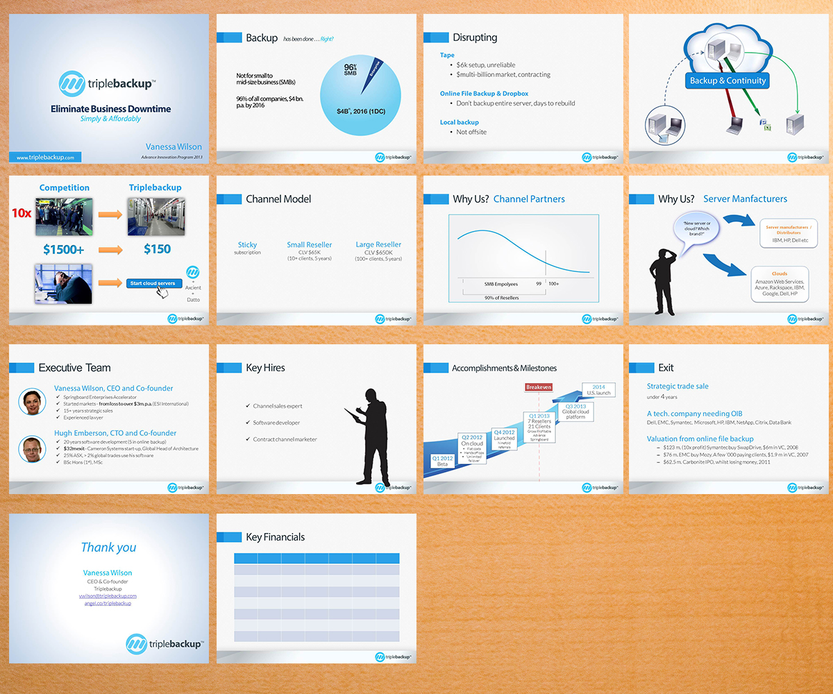 Design de PowerPoint par BeeforBeagle pour Triplebackup | Design #1695842