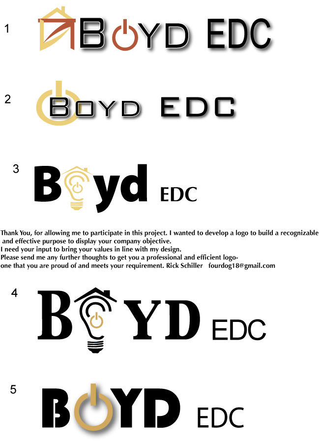 Logo-Design von fourdog123 für Boyd Electrical Design & Consulting | Design #6422376
