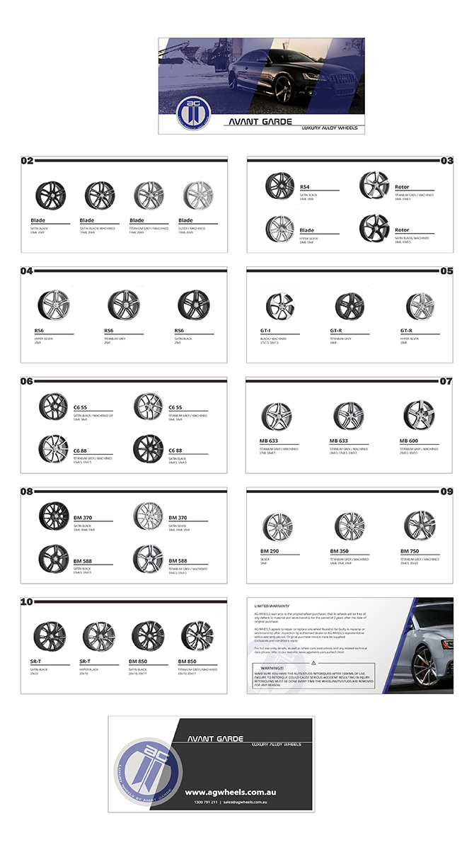 Diseño de Brochure por DesignSolutions para AG WHEELS | Diseño #6542413