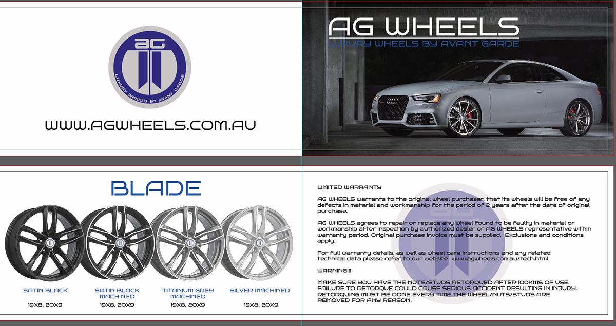 Design de Brochure par Savu Bogdan pour AG WHEELS | Design #6551401