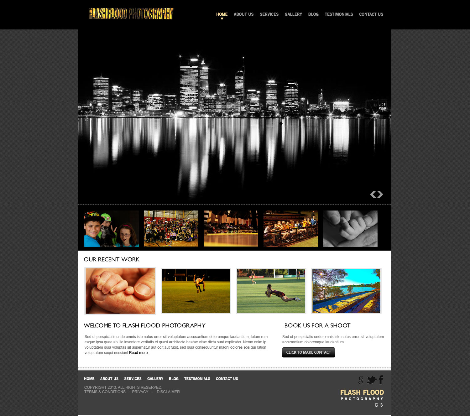 Web Design by pb for Flash Flood Photography | Design #1697543