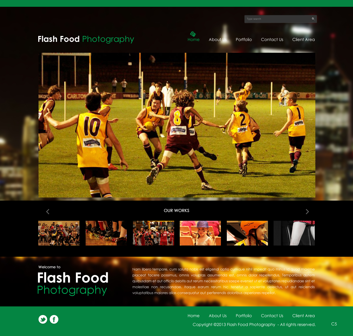 Diseño Web por pb para Flash Flood Photography | Diseño #1697545