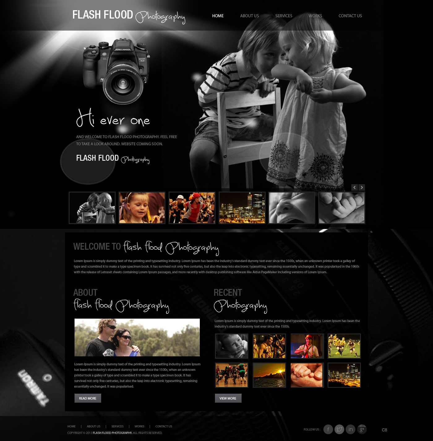 Web Design by pb for Flash Flood Photography | Design: #1697553