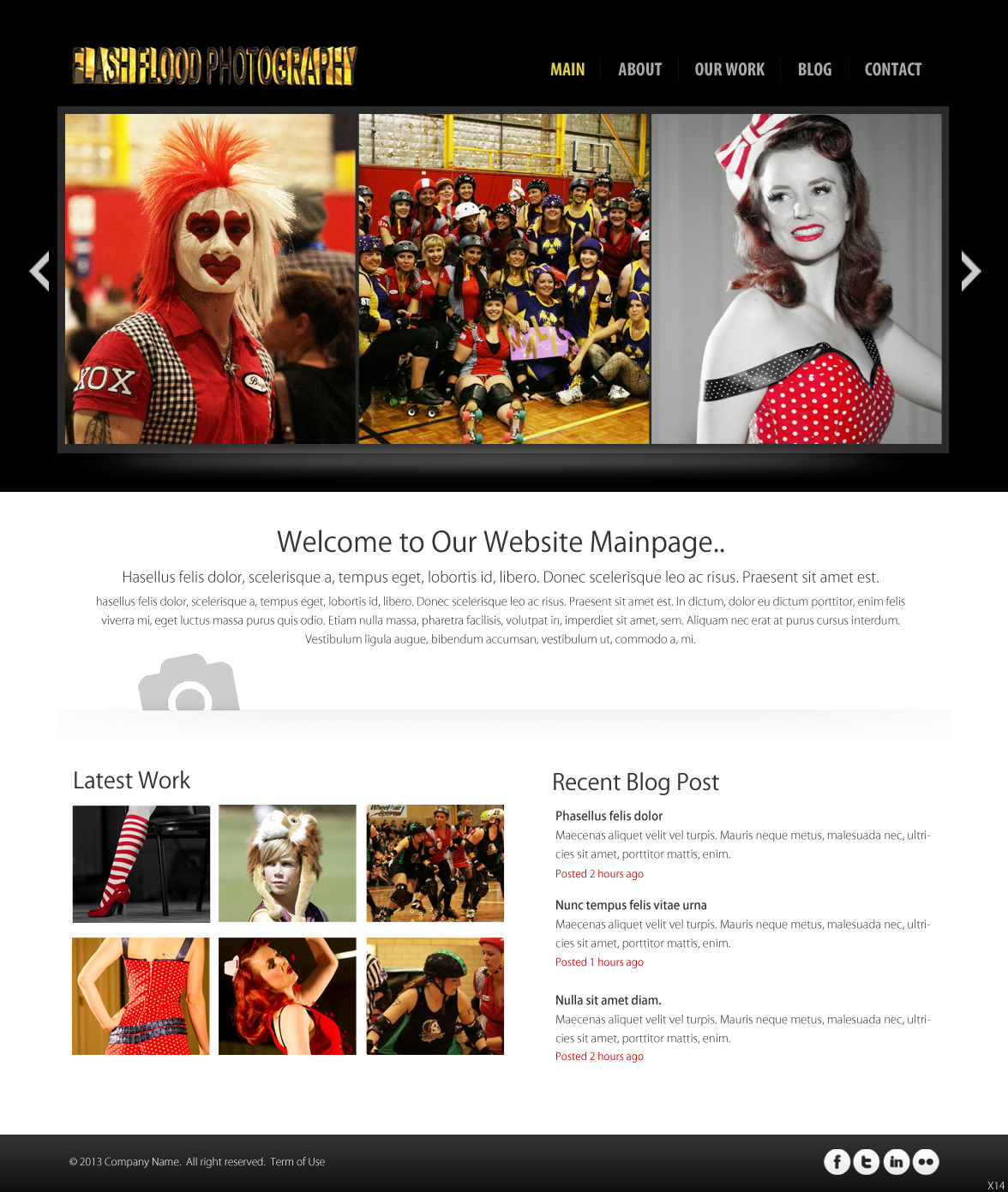 Web Design by pb for Flash Flood Photography | Design #1697563