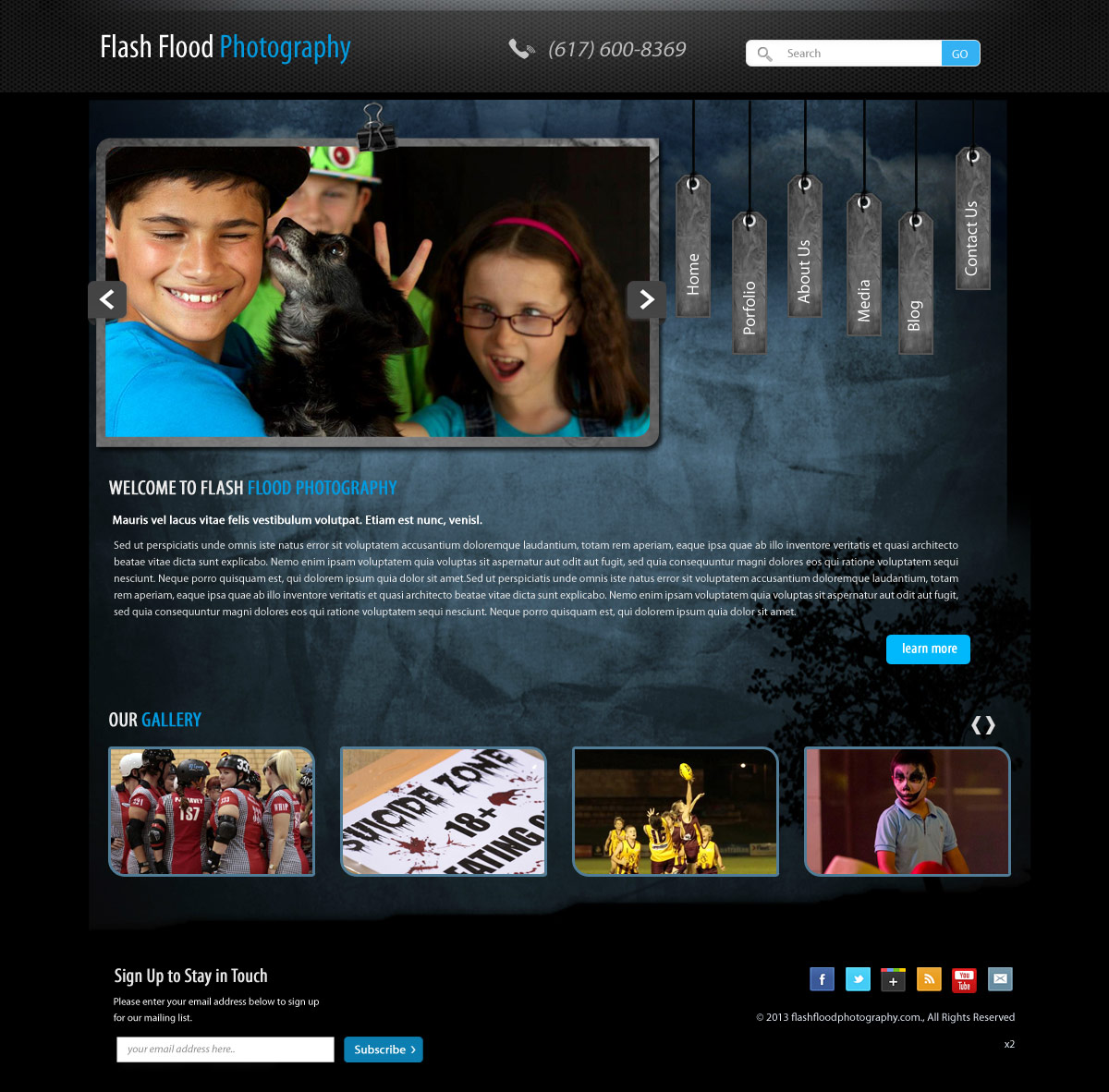 Web Design par pb pour Flash Flood Photography | Design #1698272