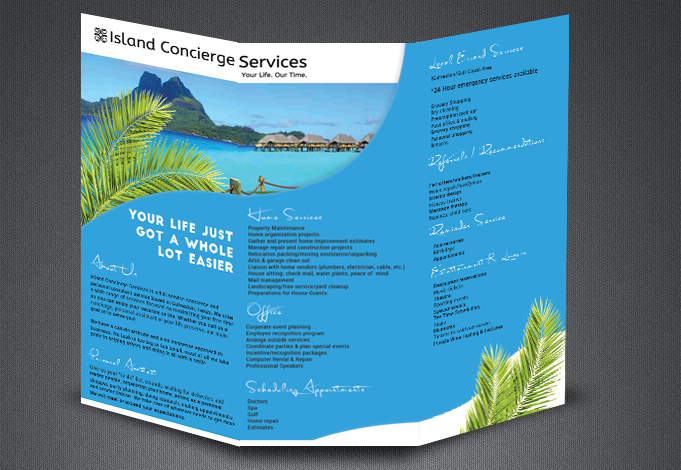 Flyer Design by Elmar for Island Concierge Services, LLC | Design #6437973