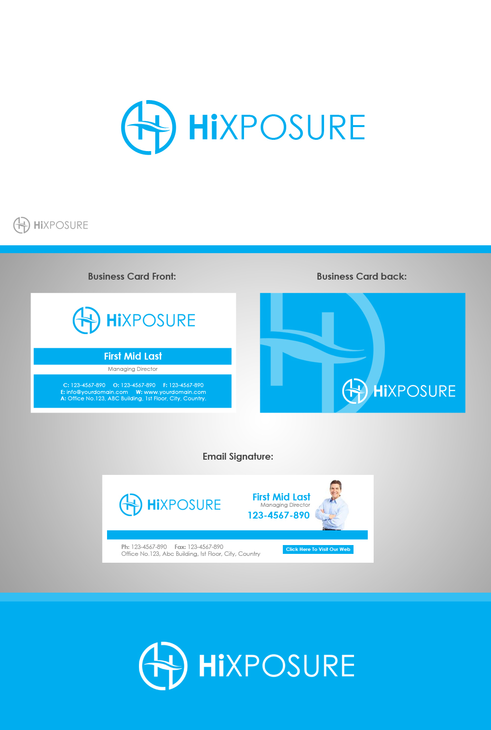 Logo Design by Moustache-Graphics for Hi Xposure llc | Design #6587062