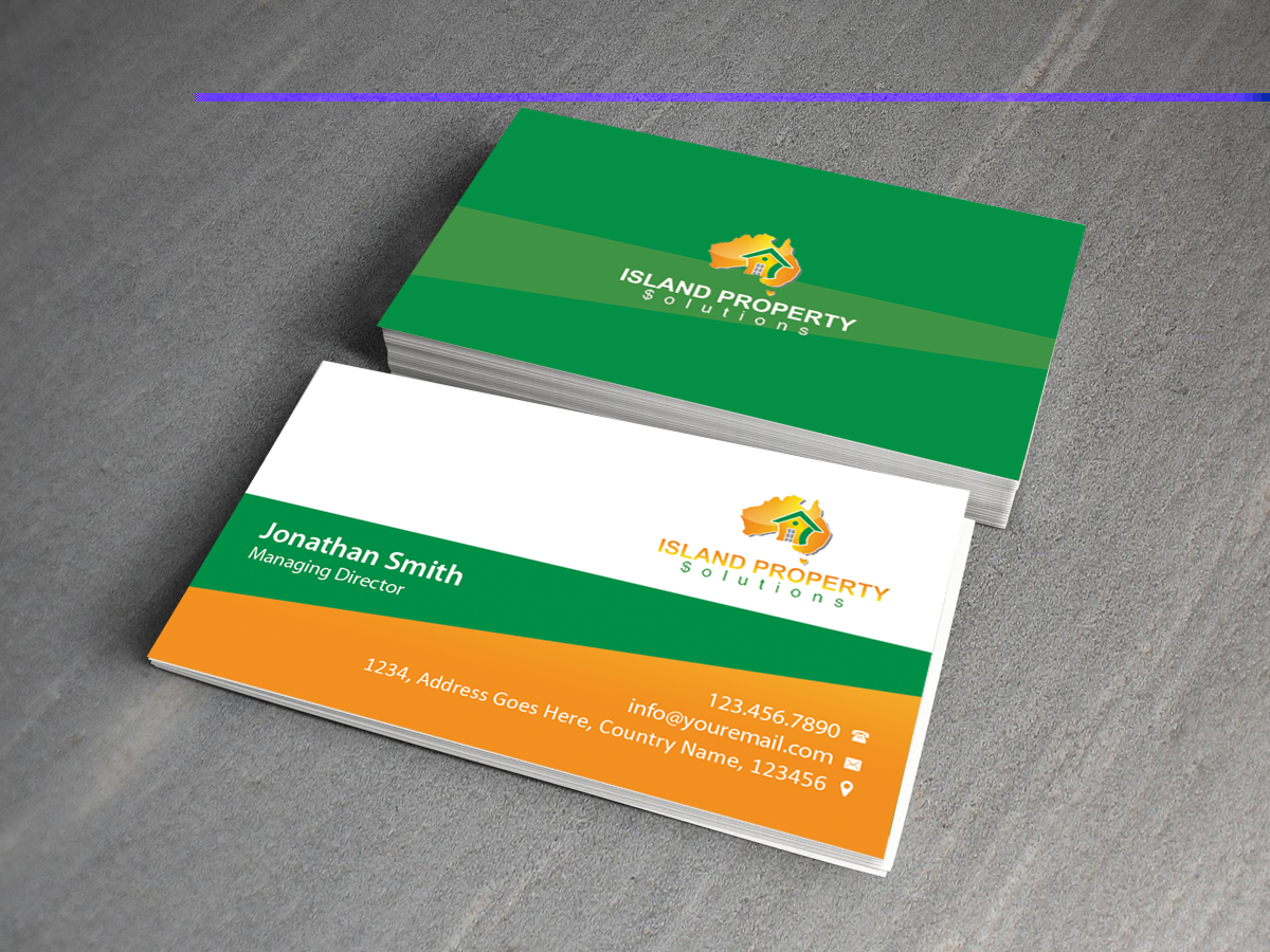 Business Card Design by Creations Box 2015 for Island Property Solutions | Design #6464699
