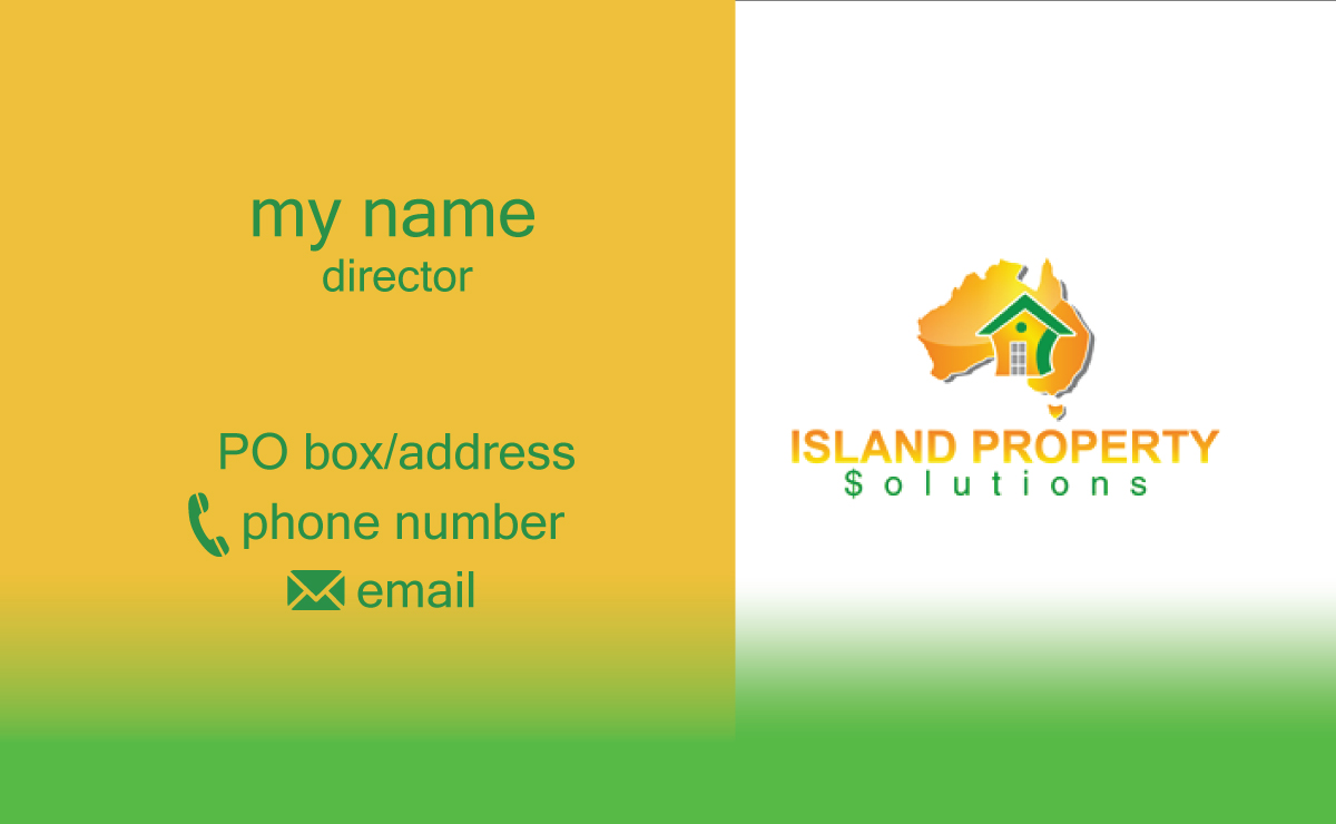 Diseño de Tarjeta de Presentación por poletant para Island Property Solutions | Diseño #6492413