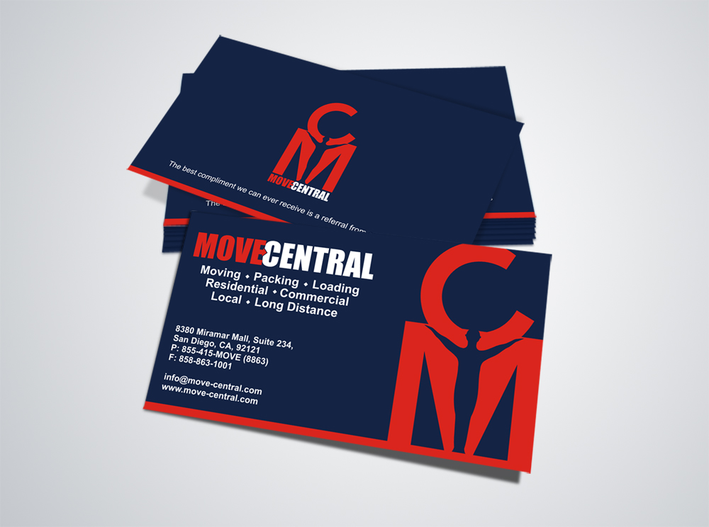 130 Business Card Designs Moving Company Design Business Card Design By D Mono For This Project 1765847