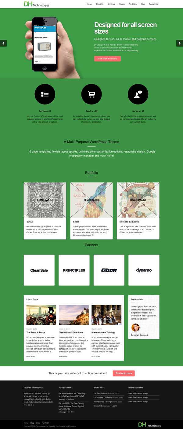 Wordpress Design by J. Chaturvedi for this project | Design #1699810