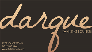 Business Card Design by valerie2 for Darque Tanning Lounge | Design #6439050