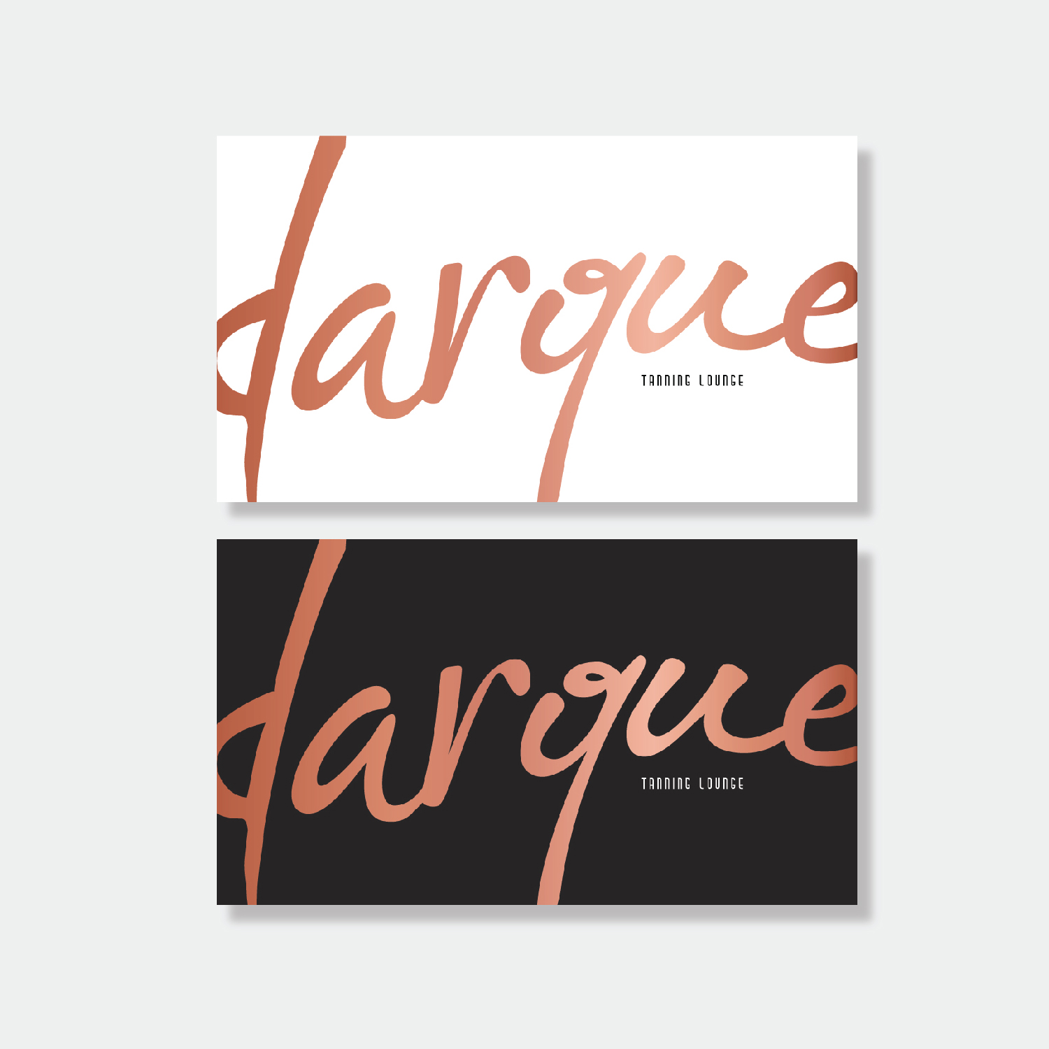 Business Card Design by arlaine cochon for Darque Tanning Lounge | Design #6481310