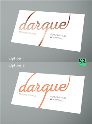 Business Card Design by K'2 for Darque Tanning Lounge | Design #6443573