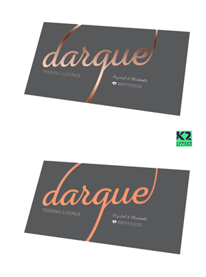 Visitenkarten-Design von K'2 für Darque Tanning Lounge | Design: #6443591