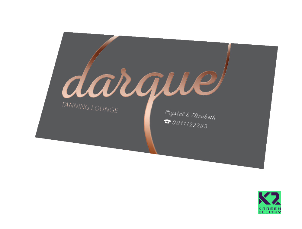 Diseño de Tarjeta de Presentación por K'2 para Darque Tanning Lounge | Diseño #6472029