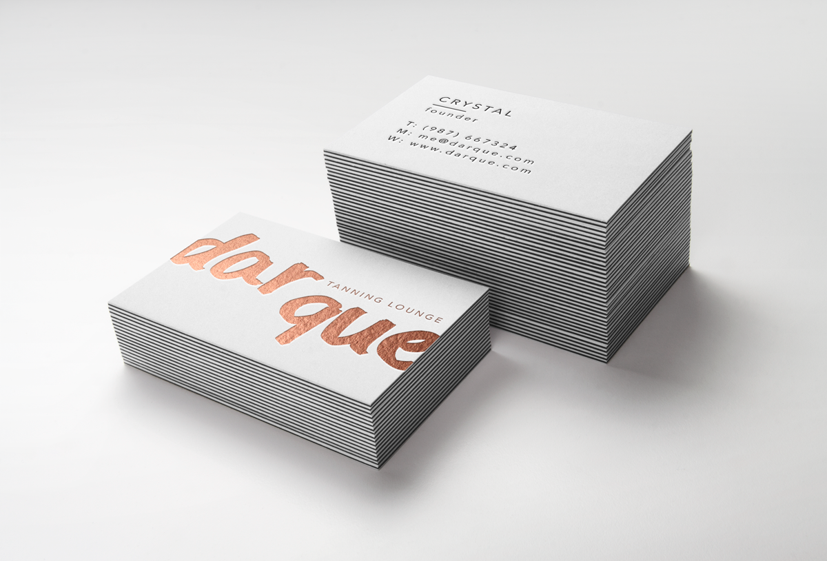 Business Card Design by Luiselotte for Darque Tanning Lounge | Design #6531760