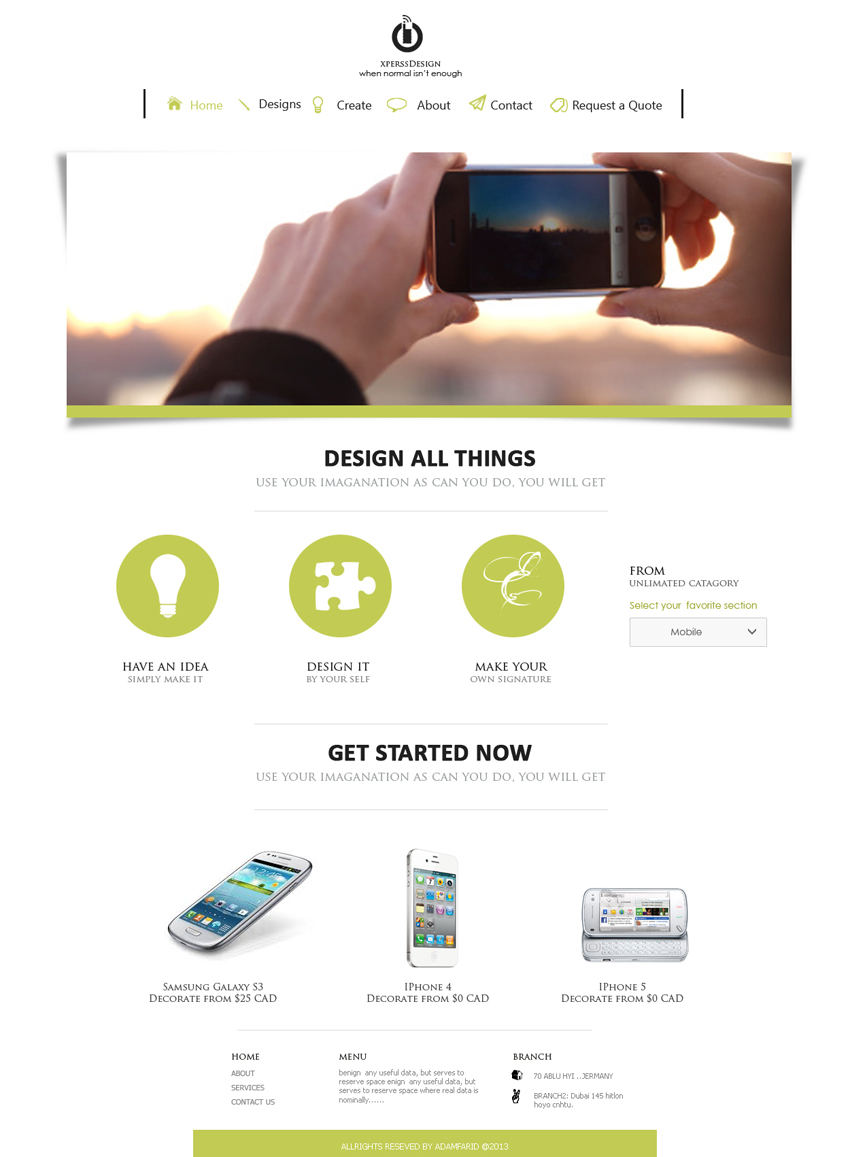 Web Design by adamhfarid for XpressDesigns | Design #1717391