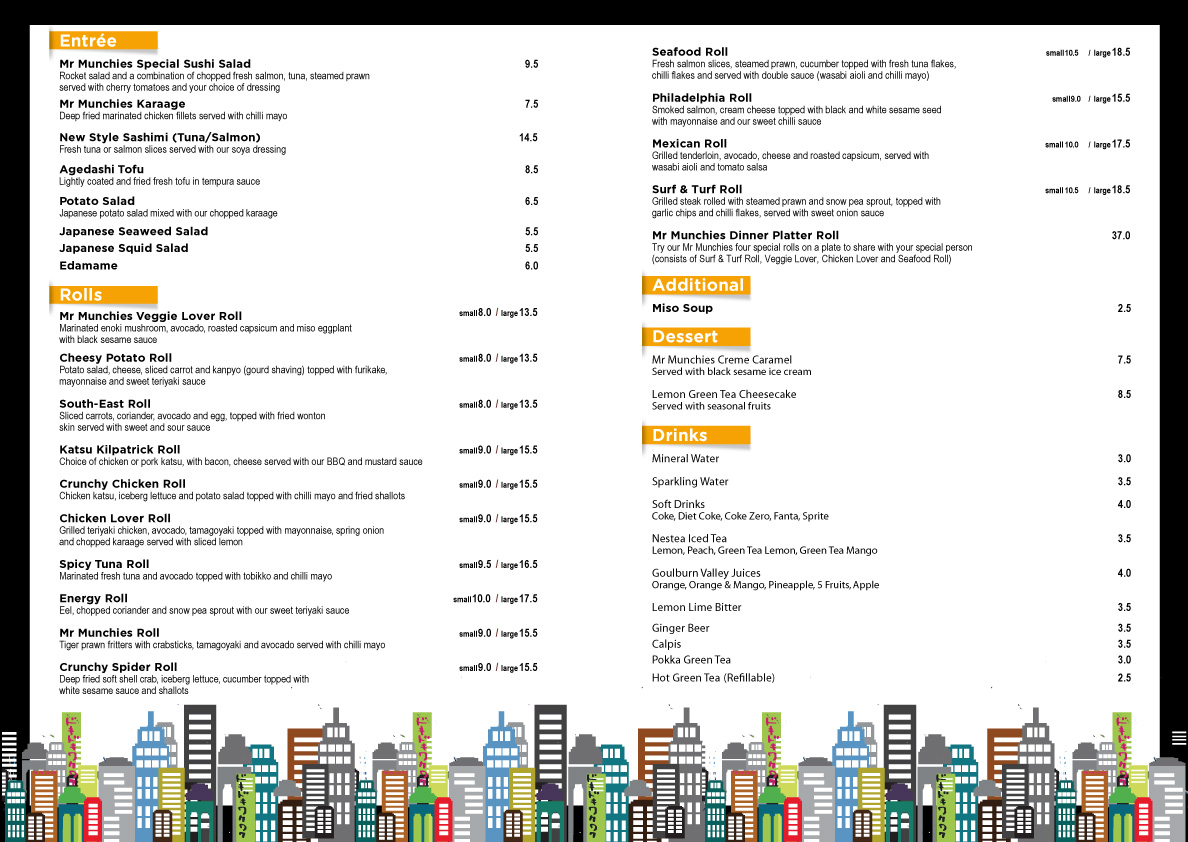 Diseño de Menú por JCR para Munchies Food Pty Ltd | Diseño #1693033