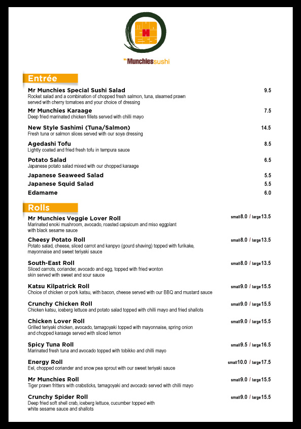 Design de Menu par JCR pour Munchies Food Pty Ltd | Design #1693035