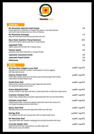 Make Your Own Sushi Menu Design | Diseño de Menú por JCR