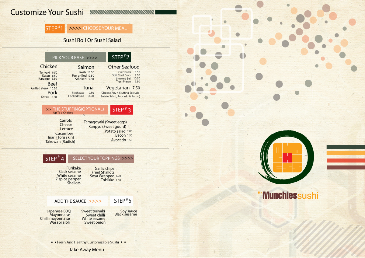 Design de Menu par CarolC pour Munchies Food Pty Ltd | Design #1720371