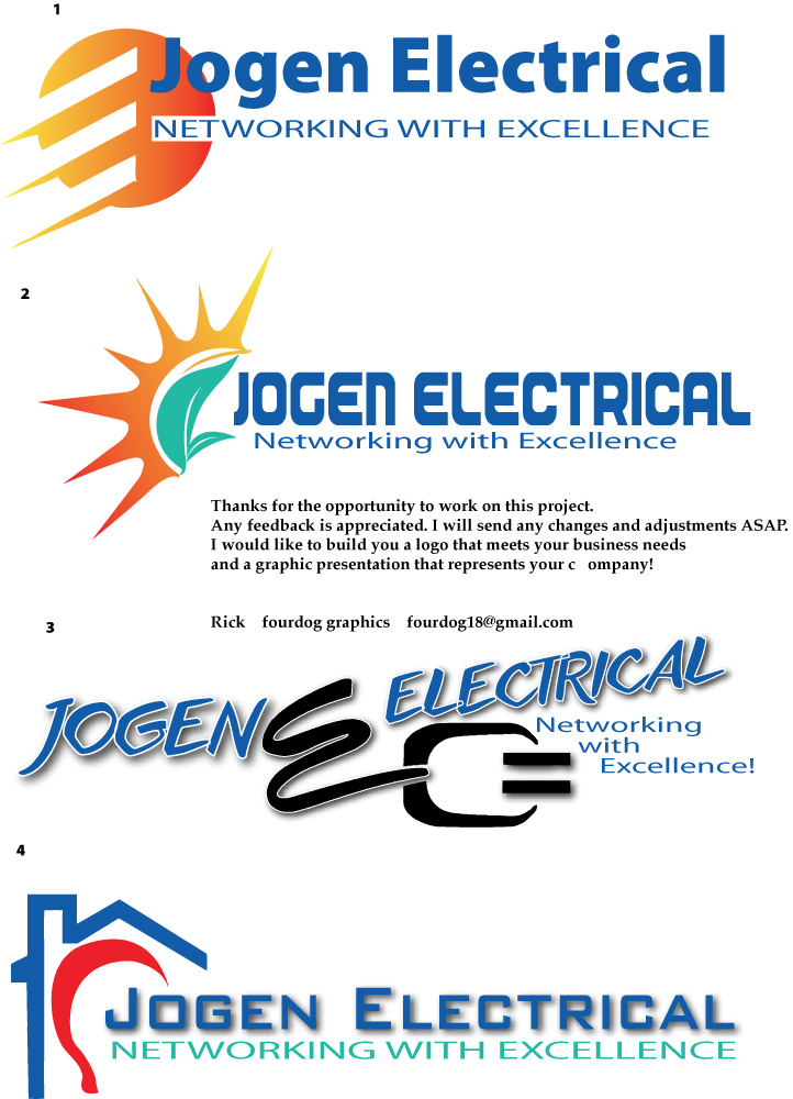 Logo Design by fourdog123 for Jogen Electrical Services Pty. Limited | Design #6447094