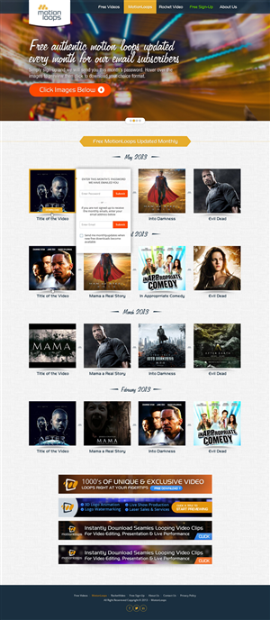 Page Design For Free Videos Download Page | Graphic Design by AVROM