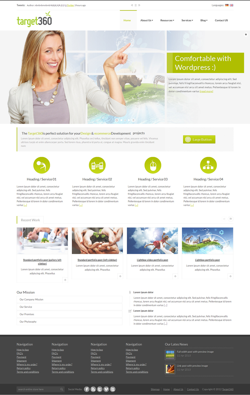 Design Wordpress par J. Chaturvedi pour target360 | Design #1718735