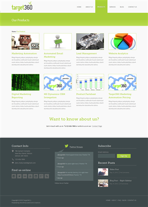 Wordpress Design by J. Chaturvedi for target360 | Design: #1726172