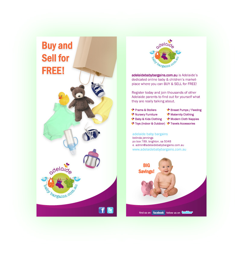 Diseño de Brochure por Jurv Designs para Australian Baby Bargains | Diseño #351253