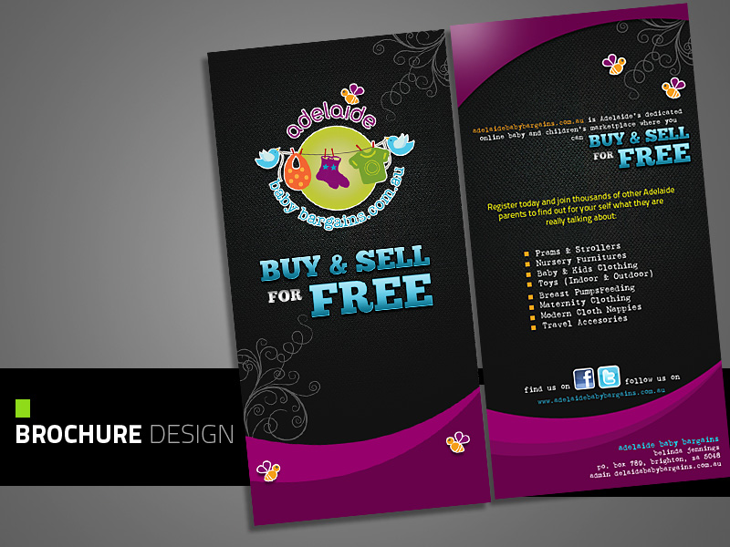 Diseño de Brochure por wolfgfxdesign para Australian Baby Bargains | Diseño #347238