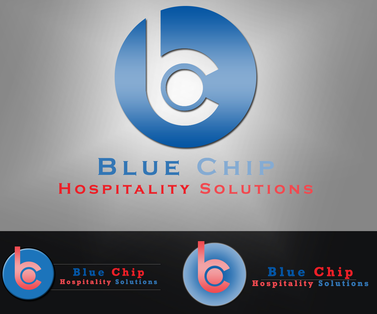 Diseño de Logo por BeCool para Blue Chip Hospitality Solutions | Diseño #6568565
