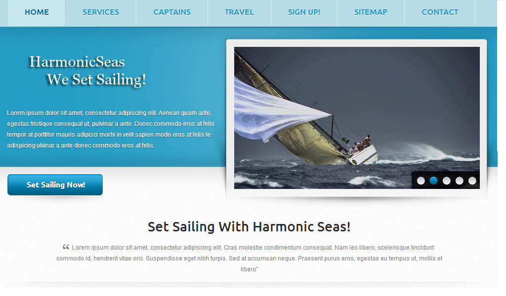 Diseño Web por Chris^The^Man para Harmonic Seas | Diseño #1707730
