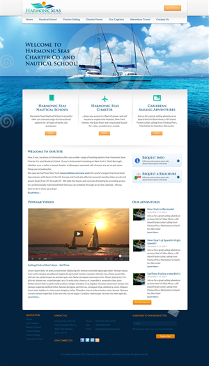 Web Design par Violeta Pironkova pour Harmonic Seas | Design #1703982