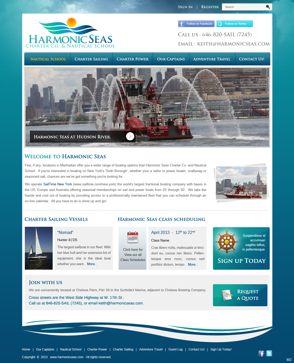 Web Design par pb pour Harmonic Seas | Design #1718116