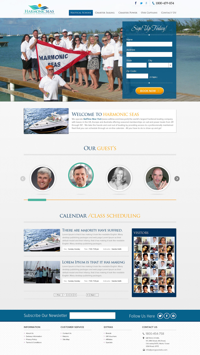 Web Design by the-lion-king for Harmonic Seas | Design #1728636