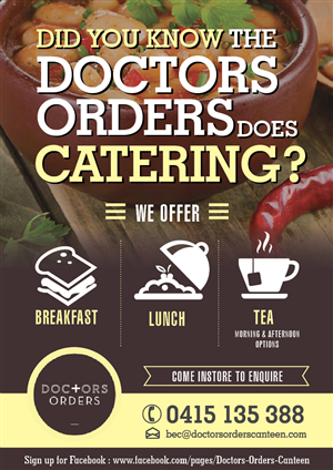 Poster Required for Cafe to promote Catering | Poster Design by rkailas