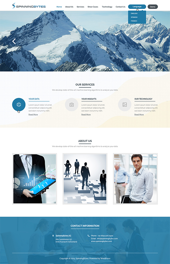 Wordpress Design by TheCodeWire for SpinningBytes | Design #6496763