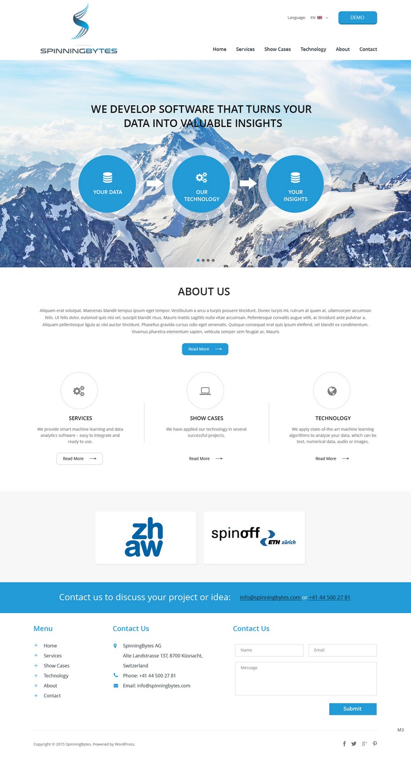 Wordpress Design by pb for SpinningBytes | Design #6472735