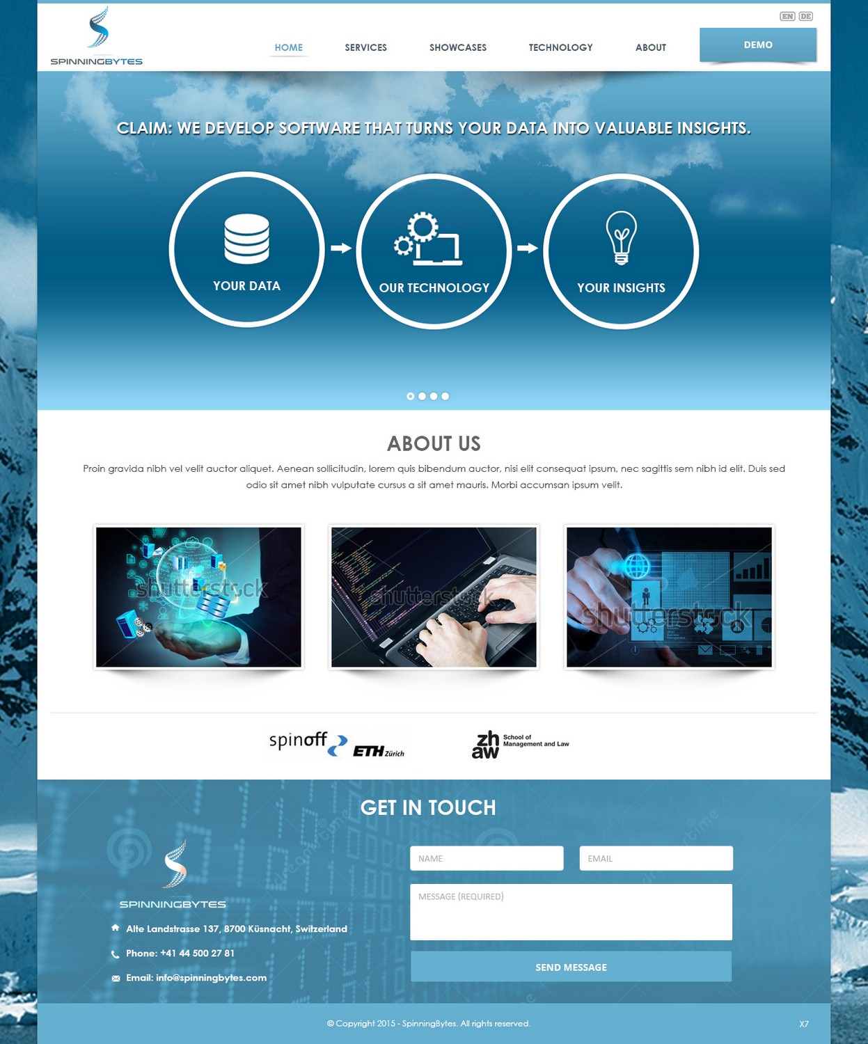 Wordpress Design by pb for SpinningBytes | Design #6483213