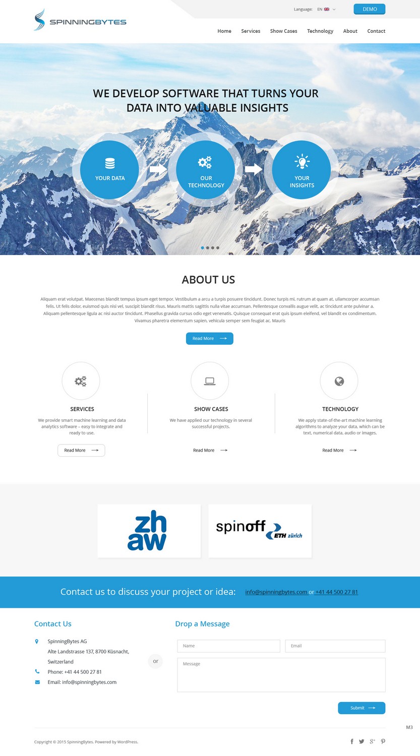 Wordpress Design by pb for SpinningBytes | Design #6492595