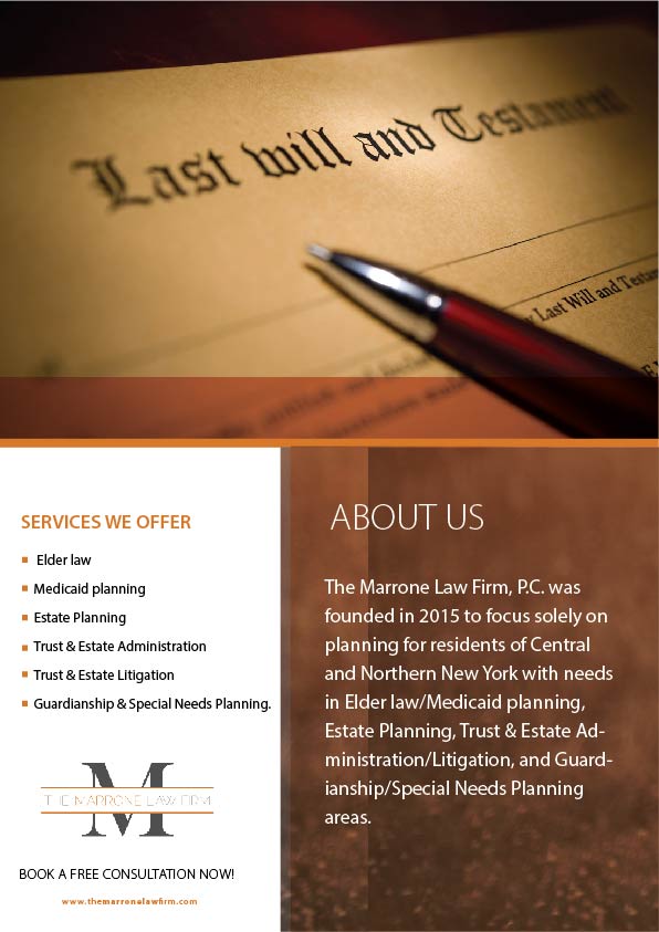 Flyer-Design von AIVIA für The Marrone Law Firm, P.C. | Design #6472669