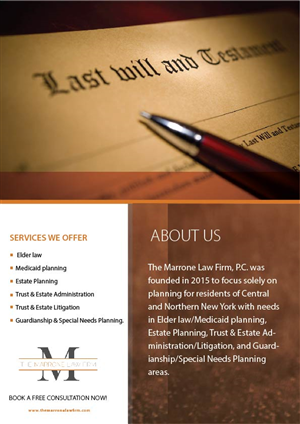 Flyer-Design von AIVIA für The Marrone Law Firm, P.C. | Design: #6472669