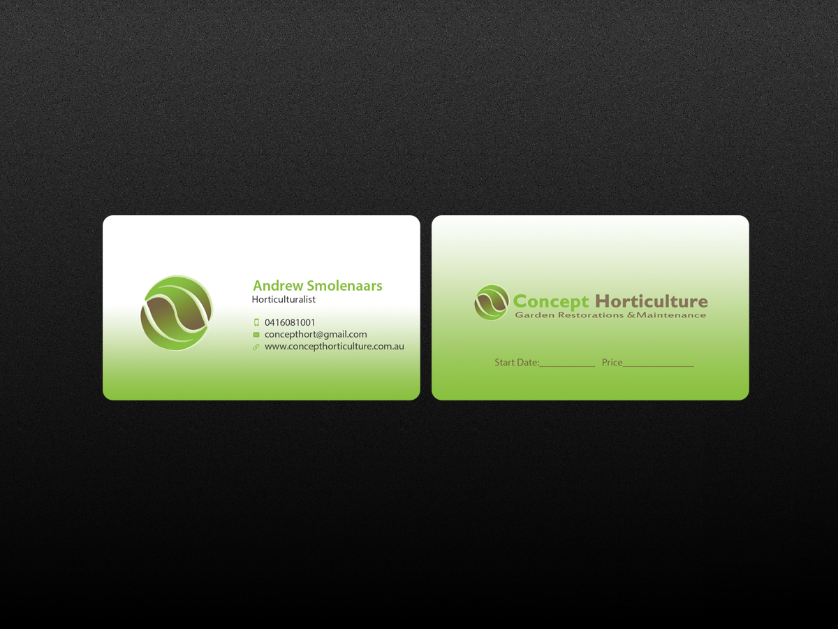 Visitenkarten-Design von Creations Box 2015 für ConceptHorticulture | Design #6483587